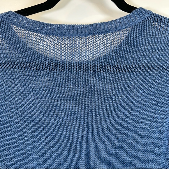 Eileen Fisher Cobalt Blue Organic Open-Weave Crewneck Sweater women’s Size XS‎ - Picture 11 of 11